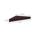 DANUBE | Triangle Corner Wall Shelf - 35x35x3.8 cm - Gloss Walnut | 810300400057