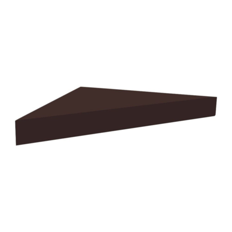 DANUBE | Triangle Corner Wall Shelf - 35x35x3.8 cm - Gloss Walnut | 810300400057