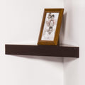 DANUBE | Triangle Corner Wall Shelf - 35x35x3.8 cm - Gloss Walnut | 810300400057