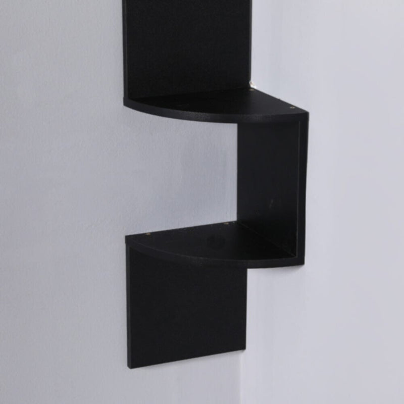 DANUBE | Zigzag 5-Tier Corner Wall Shelf - 123x19x19 cm - Black | 810300400081