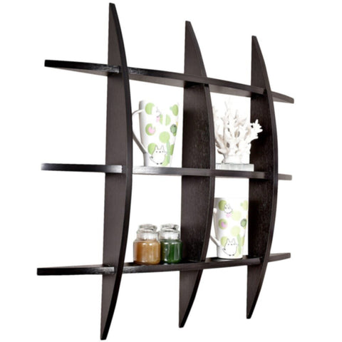 DANUBE | Lexington Globe Wall Shelf - 75x75x10 cm - Walnut | 810300400085