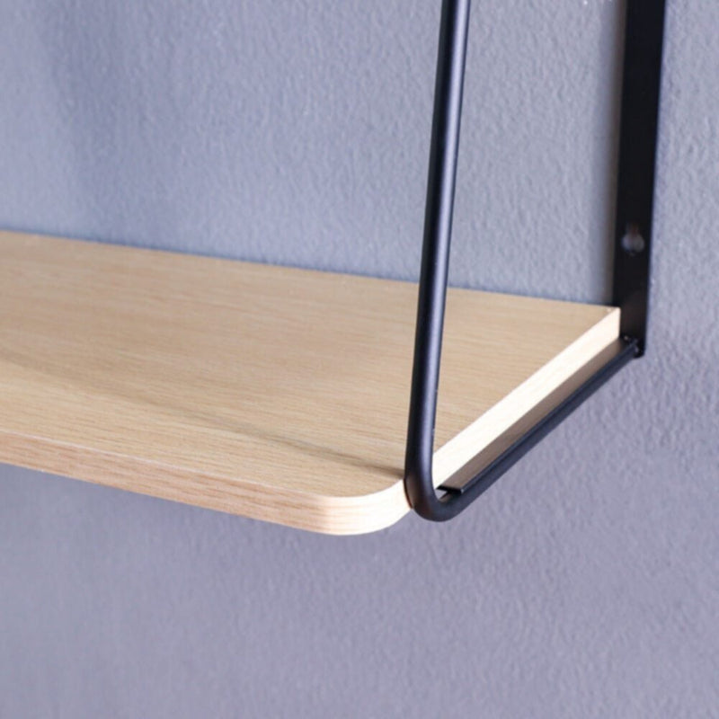 DANUBE | New Ladder 2-Tier Wall Shelf - 52x22x41 cm - Black | 810300400091