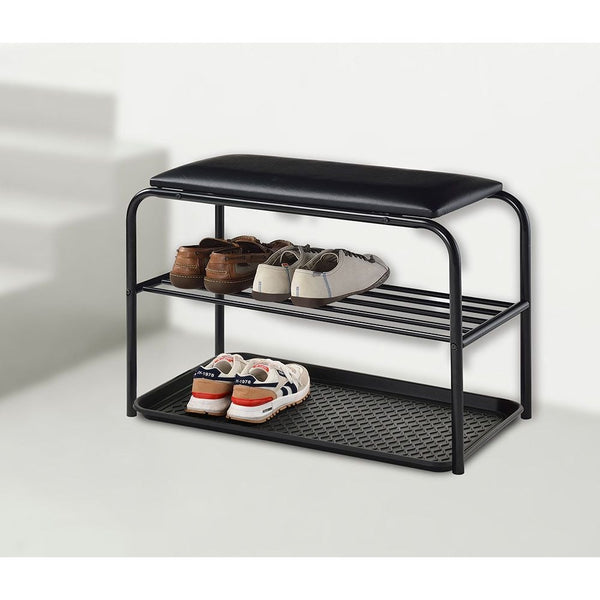 DANUBE | Lyra Shoe Rack with Seat Black | 810300400133