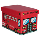 DANUBE | FireTruck 48x32x32cm Folding Storage Ottoman Red | 810301800003