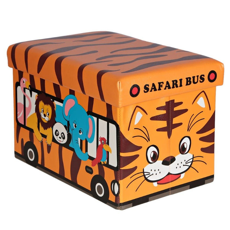 DANUBE | Safari Bus 48x32x32cm Folding Storage Ottoman Orange | 810301800004