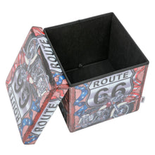 DANUBE | Route 38X38X37.5 Folding Storage Ottoman - Red / White | 810301800079