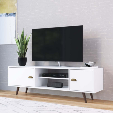 Lombre 2 Door TV Rack - White upto 50