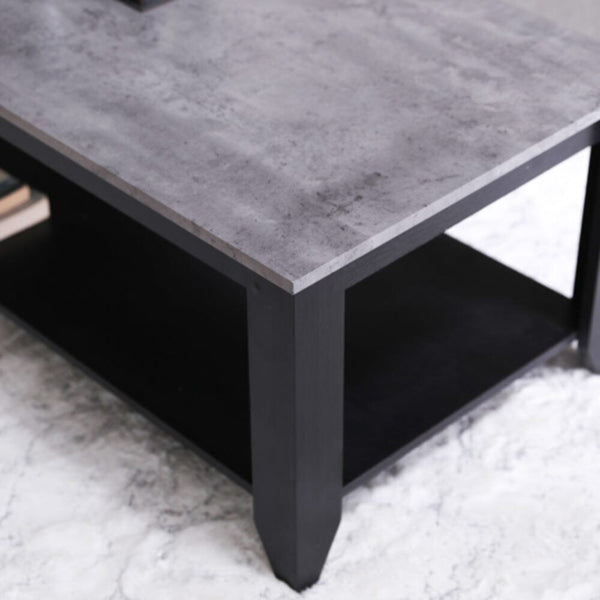 DANUBE | Jane Coffee Table and 2 End Table Set -   Grey / Dark brown | 810302600168