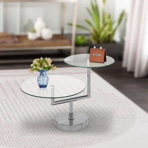 DANUBE | Kadita End Table - Chrome Plated / Clear Glass | 810302600174