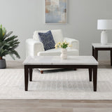 DANUBE | Brody Marble Coffee Table White Dark Walnut | 810302600269