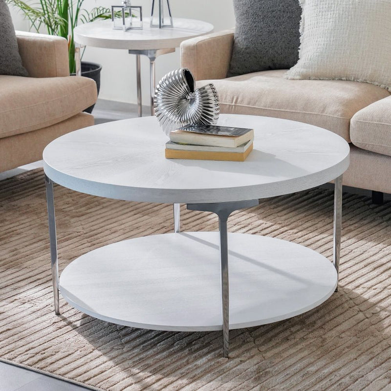 DANUBE | Mello Round Coffee Table Grey Silver | 810302600685
