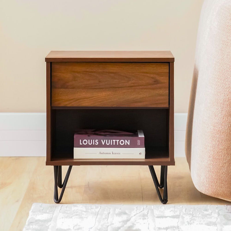 DANUBE | Rabat End Table with Storage Walnut Black | 810302600719