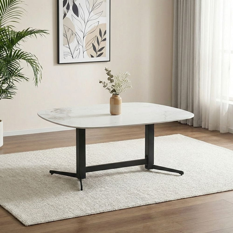DANUBE | Elmont Ceramic Center Table White | 810302600790