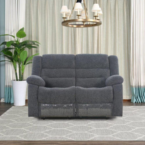 Allende 2 Seater Fabric Motion Recliner - Smoke Grey | 810302800064