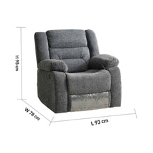 DANUBE | Allende 1 Seater Fabric Motion Recliner - Smoke Grey | 810302800068