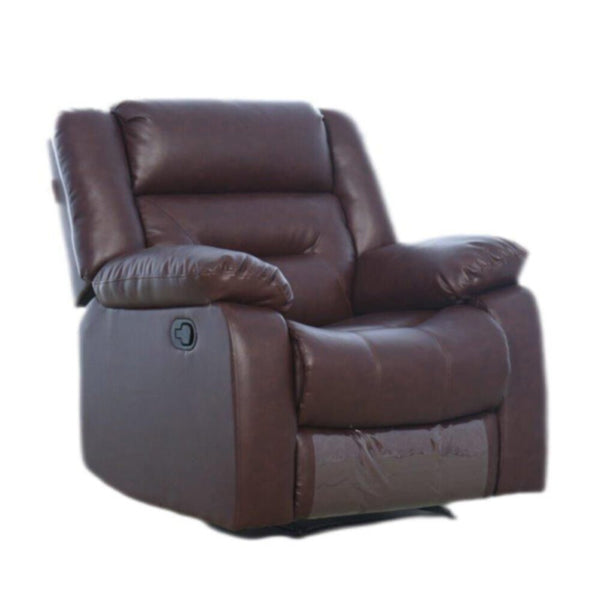 DANUBE | Allende 1 Seater PU Leather Motion Recliner - Red Brown | 810302800069