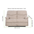 DANUBE | Baltimore 2 Seater Fabric Motion Recliner - Camel | 810302800070