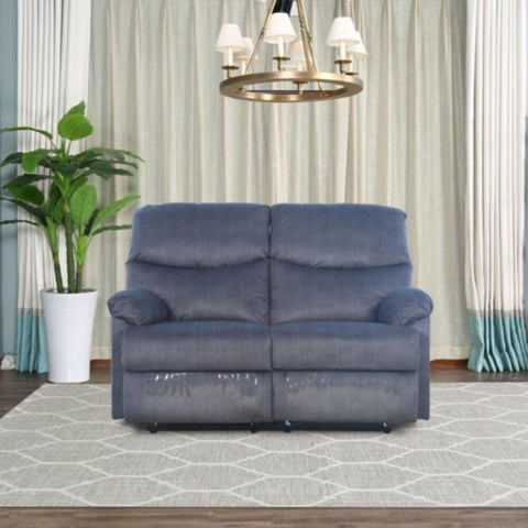 DANUBE | Baltimore 2 Seater Fabric Motion Recliner - Navy | 810302800072