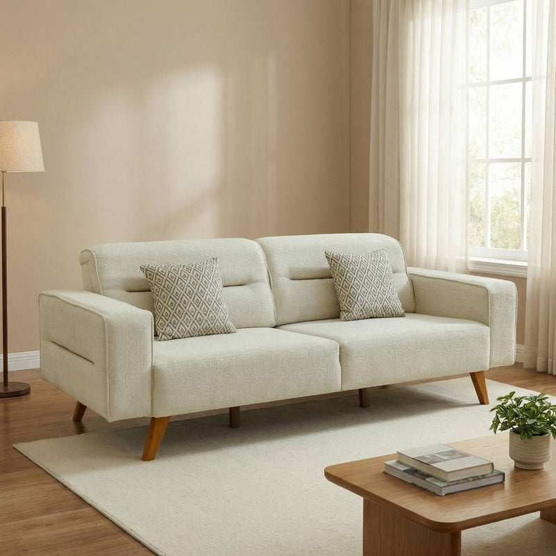 DANUBE | Kelbek 3-Seater Fabric Sofa Beige | 810302800124