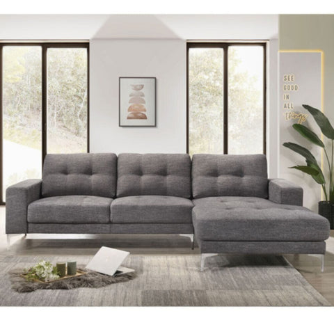 DANUBE | Gilbert 3-Seater Fabric Right Corner Sofa - Grey | 810302800297