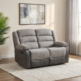 DANUBE | Greensboro 2 Seater Fabric Manual Motion Recliner Dark Grey | 810302800305