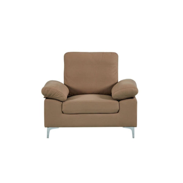DANUBE | Algo 1-Seater Fabric Sofa - Brown | 810302800463