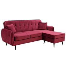 DANUBE | Axel 3-Seater Fabric Corner Sofa Red | 810302800479