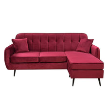 DANUBE | Axel 3-Seater Fabric Corner Sofa Red | 810302800479
