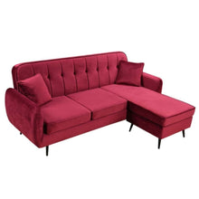 DANUBE | Axel 3-Seater Fabric Corner Sofa Red | 810302800479