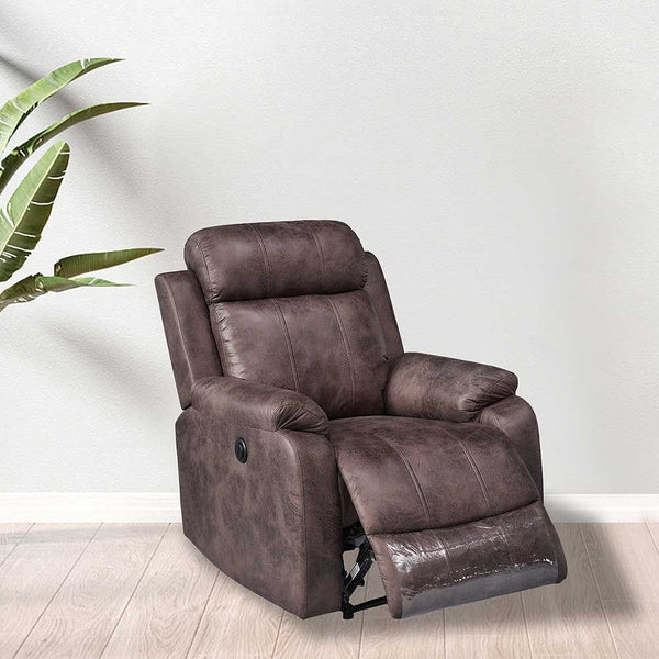 DANUBE | Cedar 1 Seater Power Motion Recliner Chocolate | 810302800484
