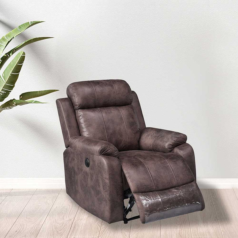 DANUBE | Cedar 1 Seater Power Motion Recliner Chocolate | 810302800484