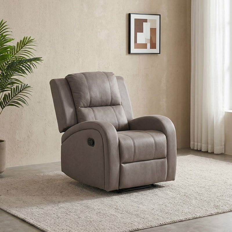 DANUBE | Crimson 1-Seater Fabric Recliner Sofa Brown | 810302800513