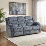 DANUBE | Dazler 3-Seater Fabric Recliner- Gray | 810302800555