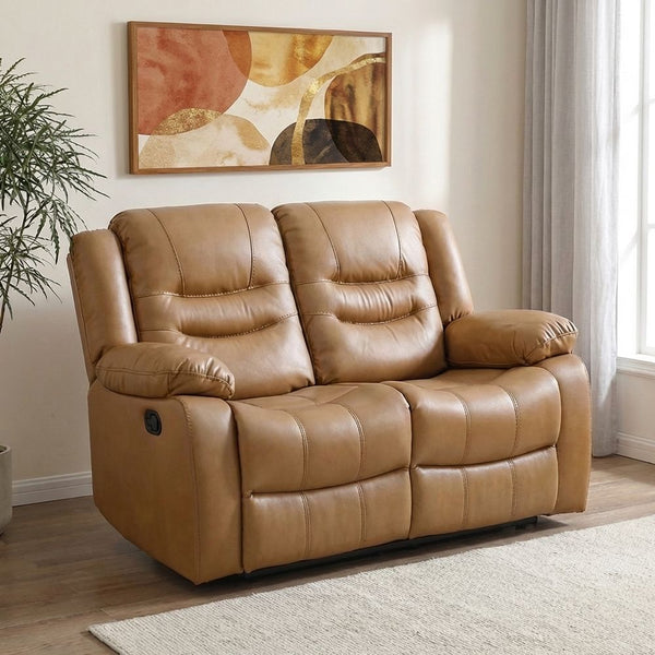 DANUBE | Dazler 2 Seater Air Leather Recliner-Brown | 810302800557