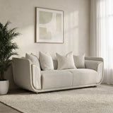 DANUBE | Trident 2 Seater Fabric Sofa-Grey | 810302800661