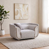 DANUBE | Trident 1-Seater Fabric Sofa-Grey | 810302800662