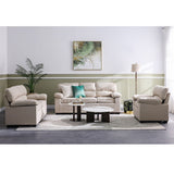 DANUBE | Geo 6 Seater Fabric Sofa Set Beige | 810302801216