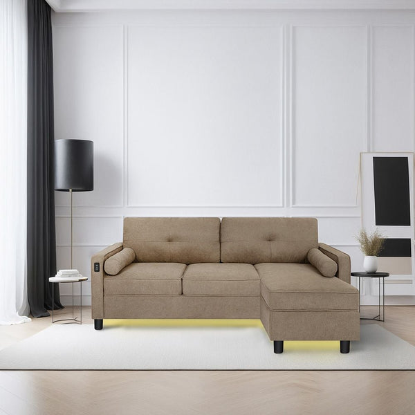 DANUBE | Vermax Fabric Corner Sofa Brown | 810302801336