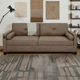 DANUBE | Vermax 3 Seater Fabric Sofa Brown | 810302801337