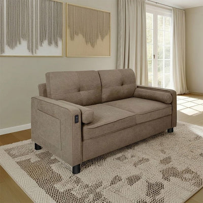 DANUBE | Vermax 2 Seater Fabric Sofa Brown | 810302801338