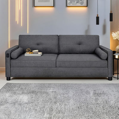 DANUBE | Vermax 3 Seater Fabric Sofa Dark Blue | 810302801340