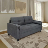DANUBE | Vermax 2 Seater Fabric Sofa Dark Blue | 810302801341