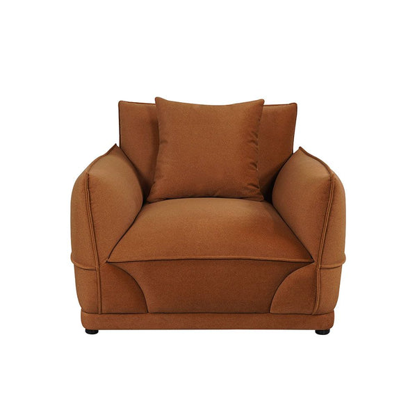 DANUBE | Baela 1 Seater Fabric Sofa Dark Brown | 810302801377