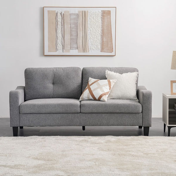 DANUBE | Supreme 3 Seater Fabric Sofa Grey | 810302801408