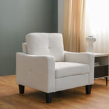 DANUBE | Supreme 1-Seater Fabric Sofa-Cream | Supreme 1-Seater Fabric Sofa-Cream