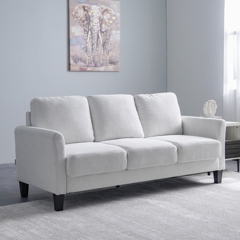 DANUBE | Gamorah 3 Seater Fabric Sofa Cream | 810302801417