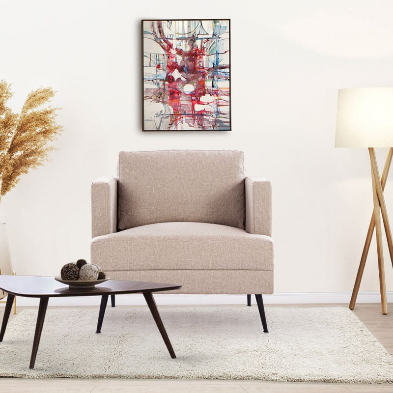 DANUBE | Pescara 1-Seater Fabric Sofa Grey | 810302801498