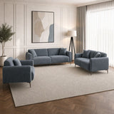 DANUBE | Tanner 3+2+1 Fabric Sofa Set Blue | 810302801643