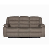 DANUBE | Archer 3 Seater Fabric Recliner With Drop Down Table Brown | 810302801653