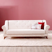 DANUBE | Perla 3 Seater Fabric Sofa - Cream | 810401100843